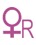 Venus symbol alongside a symbol for retrograde