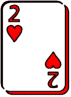 2 of hearts playing card