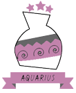 Stylized jug to represent Aquarius symbol, the Water Bearer
