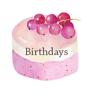 A simple pink birthday cake with fruit on top