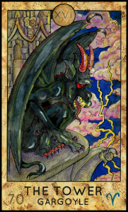 Major Arcana #16 - The Tower - Fantasy Tarot Card Deck