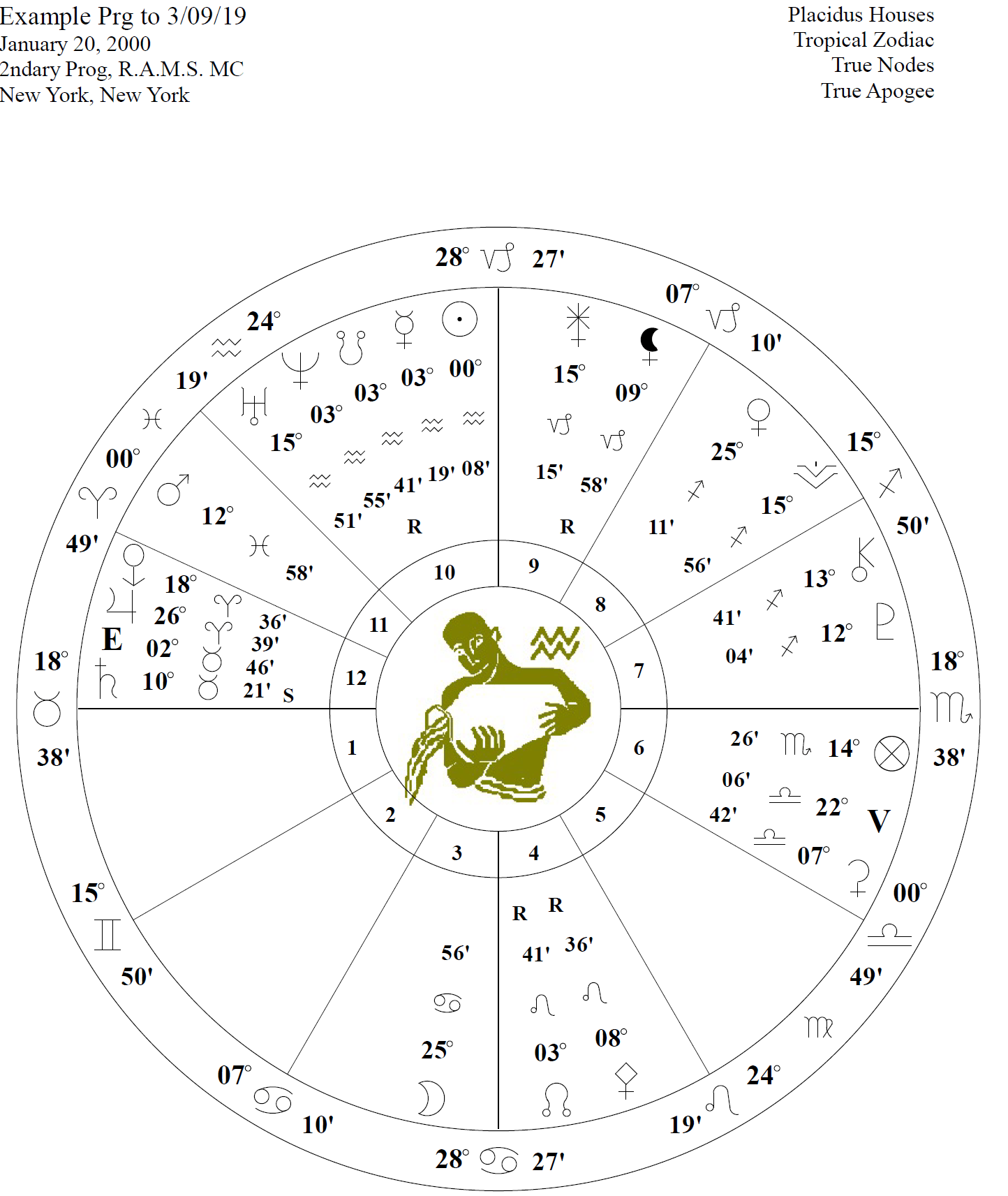Progressed Moon Chart