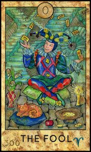 0 Major Arcana: The Fool Tarot Card Fantasy Deck