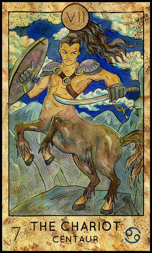 Major Arcana #7 - The Chariot - Fantasy Tarot Card Deck