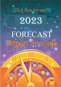 "Click here for our 2023 Report Speciials" on a chiming midnight clock and mystical sky background