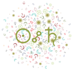 Symbols for the Sun, opposition (like a barbell), and Saturn on a background of small random astrological symbols