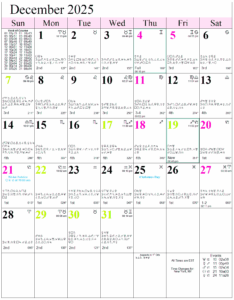 Monthly Astrology Calendars