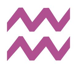 Aquarius symbol in pink-purple